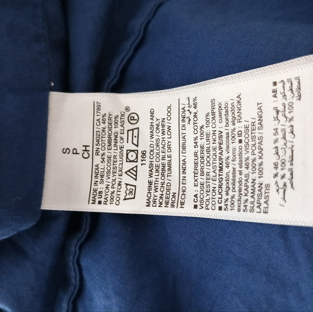 OLD NAVY Blue Smocked Women's Dress Casual Fun Spring Summer - Picture 8 of 8